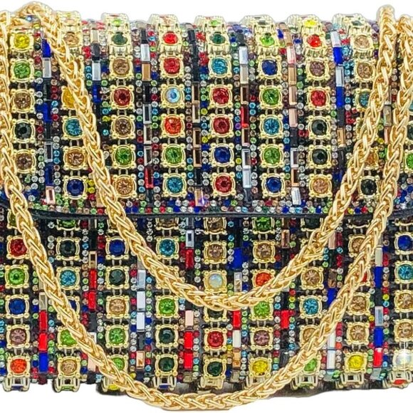 Rhinestone Clutch Purse Sparkling Diamond Women Evening Bags and Clutches Party - Picture 1 of 8